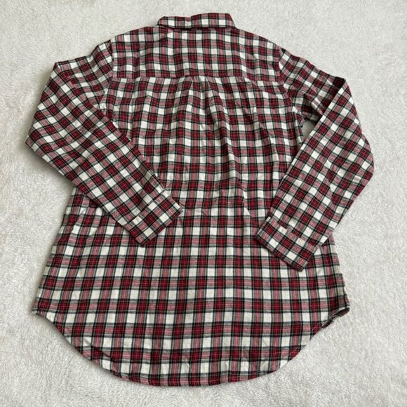 Marine Layer Kendall womens shirt red plaid button down sz medium Collared - Picture 4 of 12